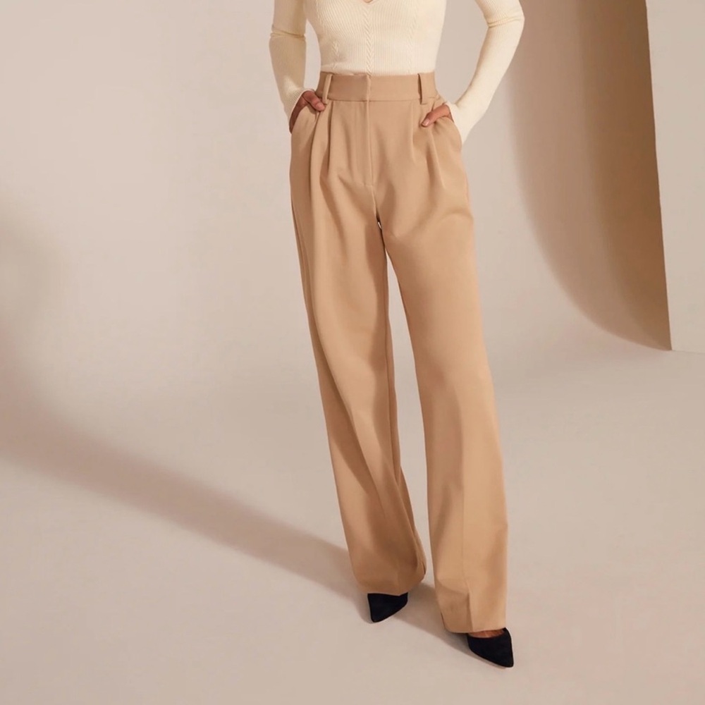 Favorite Daughter Wide Leg Trousers Pants The Beige Collection Women’s Size 6